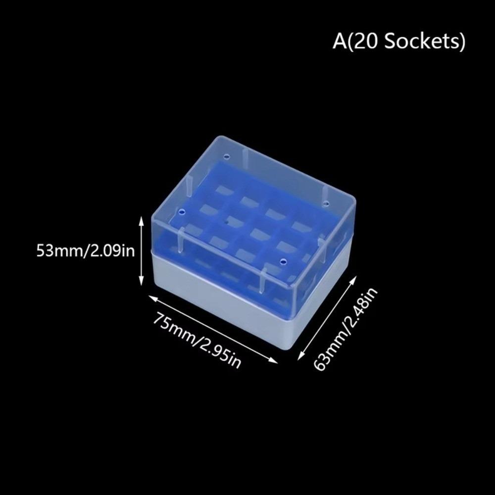 

Plastic Test Tube Holder 20/25/81/100Well for 1.8ml/2ml Microtube Storage Box With Cover Display Showing Stand