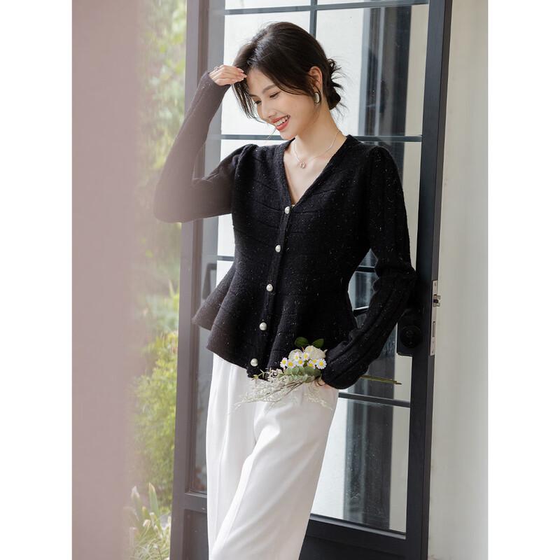 MOCANA Women's Retro V-Neck Knit Cardigan