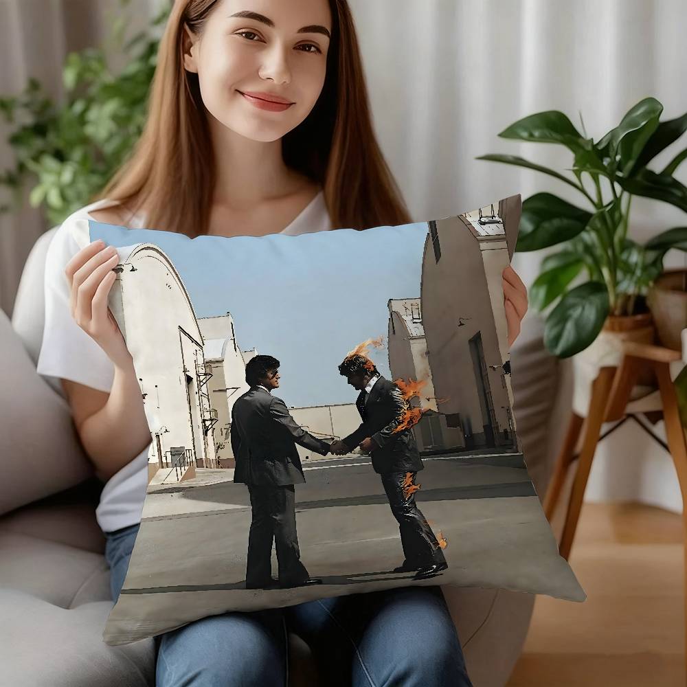 P-PinK F-FloydE Наволочка Плюшевая Ткань Мягкая Наволочка Двусторонняя Печать Чехол для Подушки Домашние Подарки(3) 12x12Inch