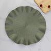 6 Stück/Set Runde Platzset-Set Webdesign Waschbar Rutschfest Essmatte Wellenkante Hitzebeständige Tischmatte
