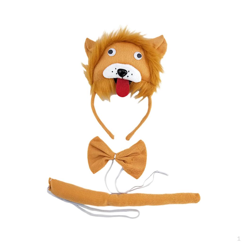 Halloween Kids Animal Costume Set Cosplay Party Accessories Hair Hoop Ears Headband