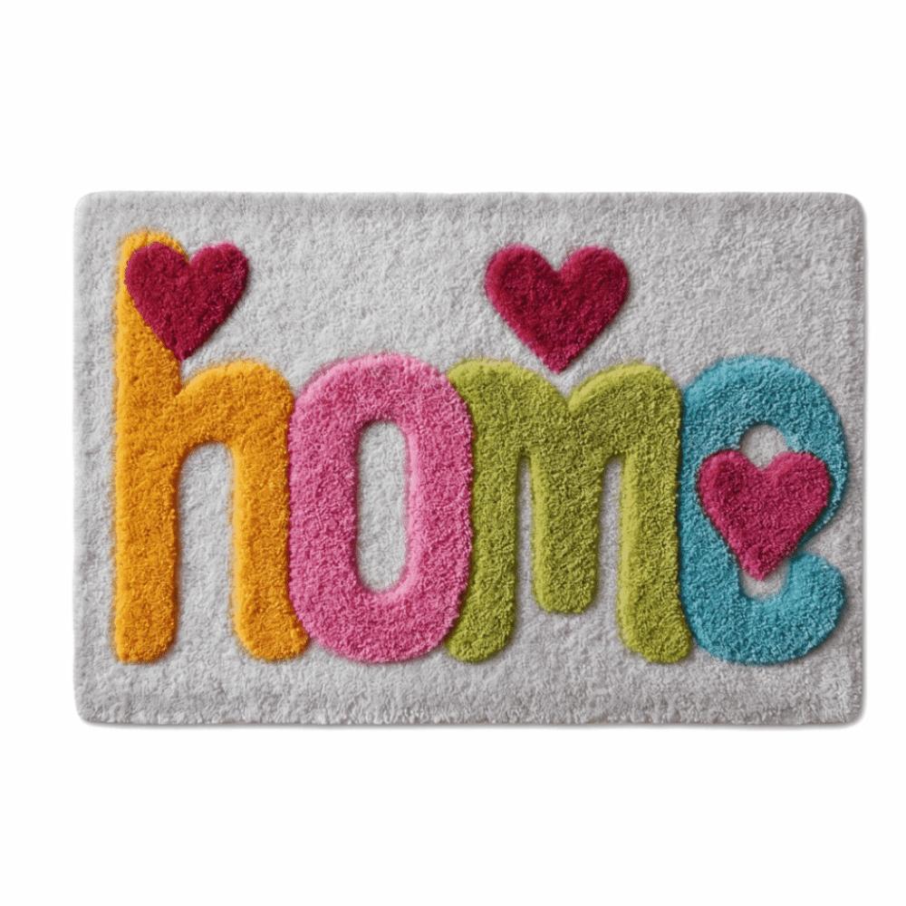 

Love Heart Bathroom Mat Letter Door Mat Creative Floor Mat Bathroom Use Colorful Letter