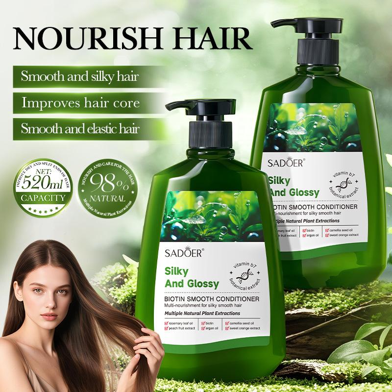 Biotin Smooth Conditioner 520ml Moisturizing Dry Hair Conditioner Skin Care Products