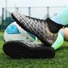 Men Football Boots Long Spikes High Ankle Soccer Shoes AG/TF Kids Outdoor Grass Cleats Soccer Boots Training Sport Football Shoes