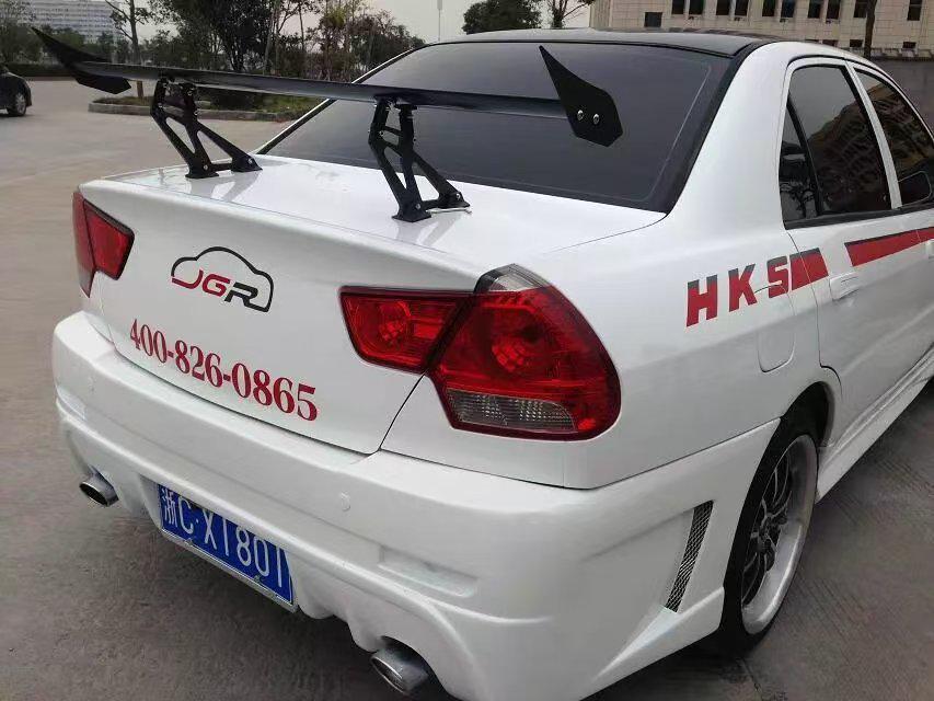 Universal No-Drill Black Aluminum Rear Spoiler for Sedans