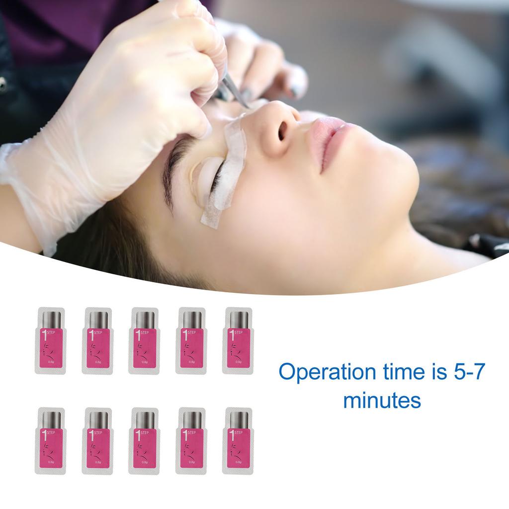 10 ks Natáčení řas Perm lepidlo Dlouhotrvající Zvedání řas Perm lepidlo pro kosmetický salon