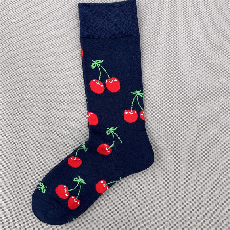 Happy Socks Women's Unisex Combed Cotton Sock Cherry Strawberry