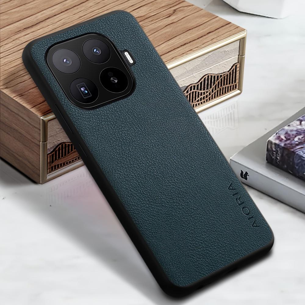 Phone Case: Luxury Retro Synthetic Leather Phone Case for Xiaomi 17T Pro Matte Soft Bumper Hard Back Cover Fashion Protective Case