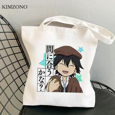 Bungou Stray Dogs shoppingväska bomull bolsa återvinningsväska återanvändbar väska shoppingväska tyg boodschappentas ecobag tote sac toile
