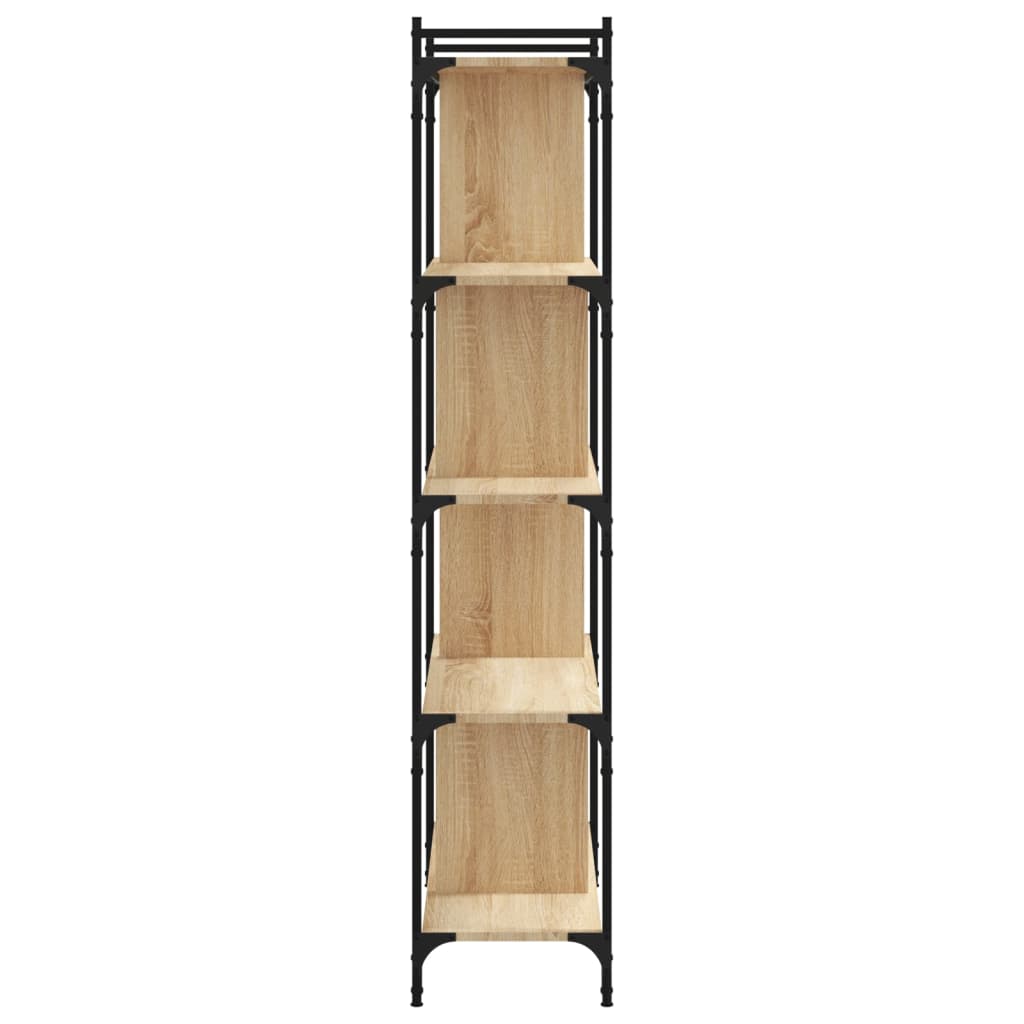 Bookshelf 5 Shelves Sonoma Oak Finish 76 x 32 x 158 cm Engineered Wood