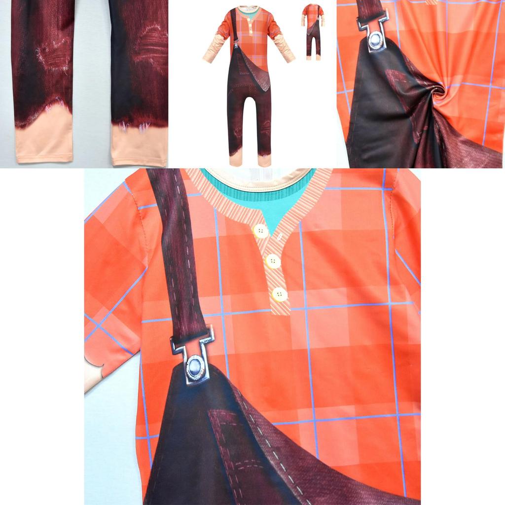 Wreck-it Ralph 2 Cosplay Costume Jumpsuit For Kids Ideal For Halloween And Christmas Fun