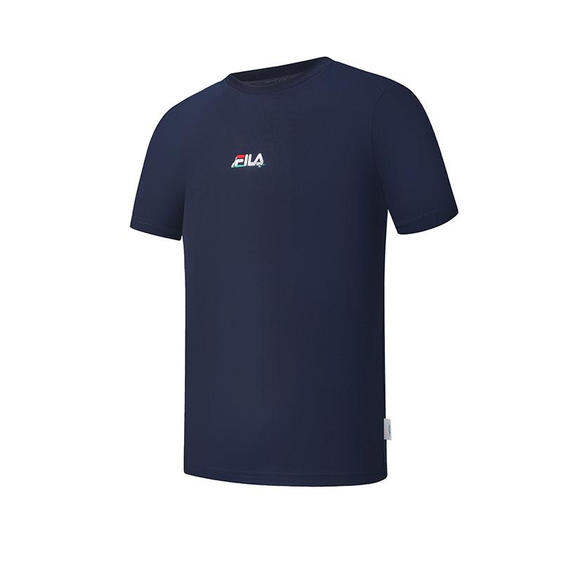 FILA Tennis Embroidered Print Casual Comfortable T-Shirt Men tops A11M633143FDB M