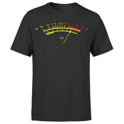 VU Tee Men's Black Cool Meter Analog     Mens TShirt P1 OR A