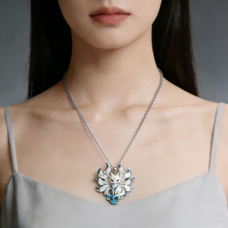 Nine-tailed Fox Enamel Pendant 1/3Pcs Multifunctional Necklace Phone Bag Charm Cute Jewelry for Friends Daily Gifts