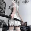 Chinese Cheongsam Dress Anime Cosplay Costumes Sleepwear Dress Women Lace Outfit Fancy Slim Fit Open Chest Uniform Sexy Qipao