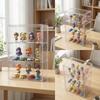 1 Pc clear acrylic figure display case with two removable shelves, waterproof and dustproof storage box for mini figurines
