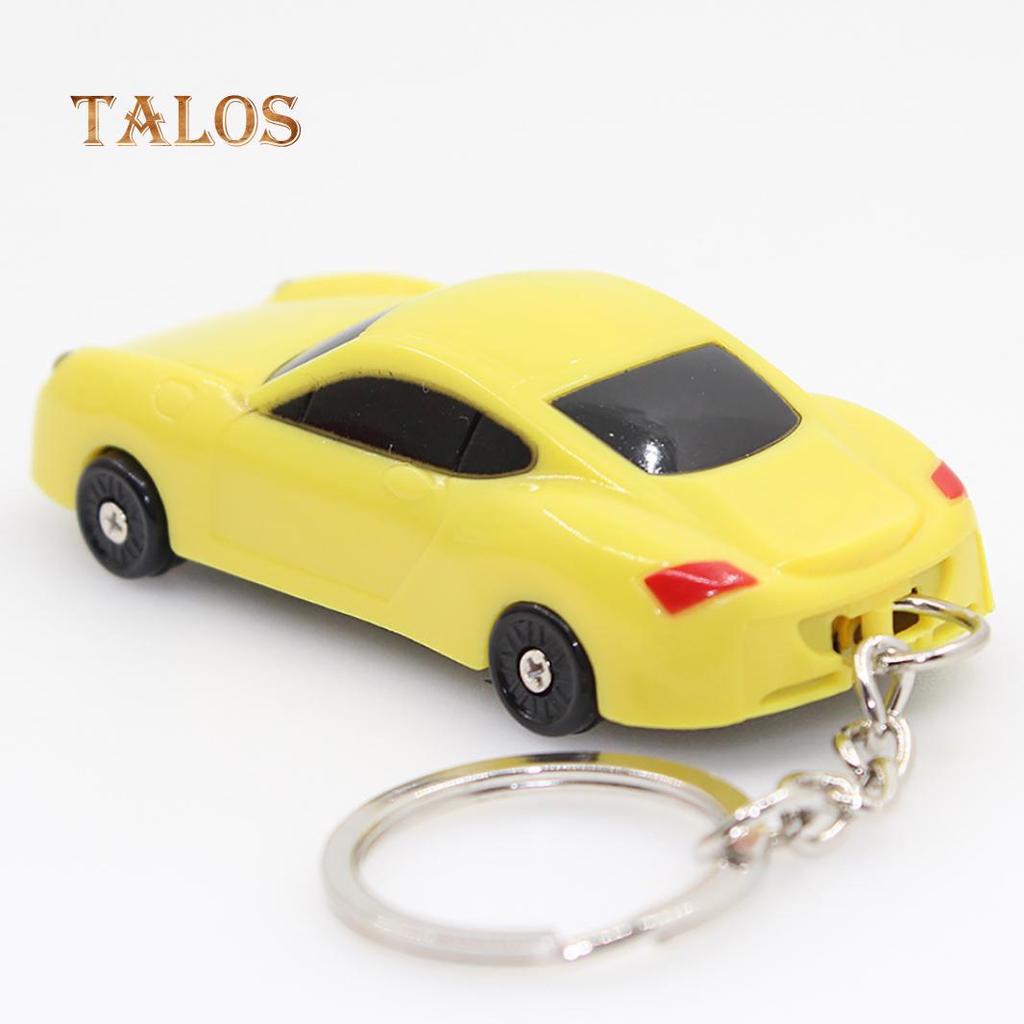 Car Model Pendant LED Light Sound Horn Key Chain Keychain Ring Bag Phone Decor Suspension Trinket