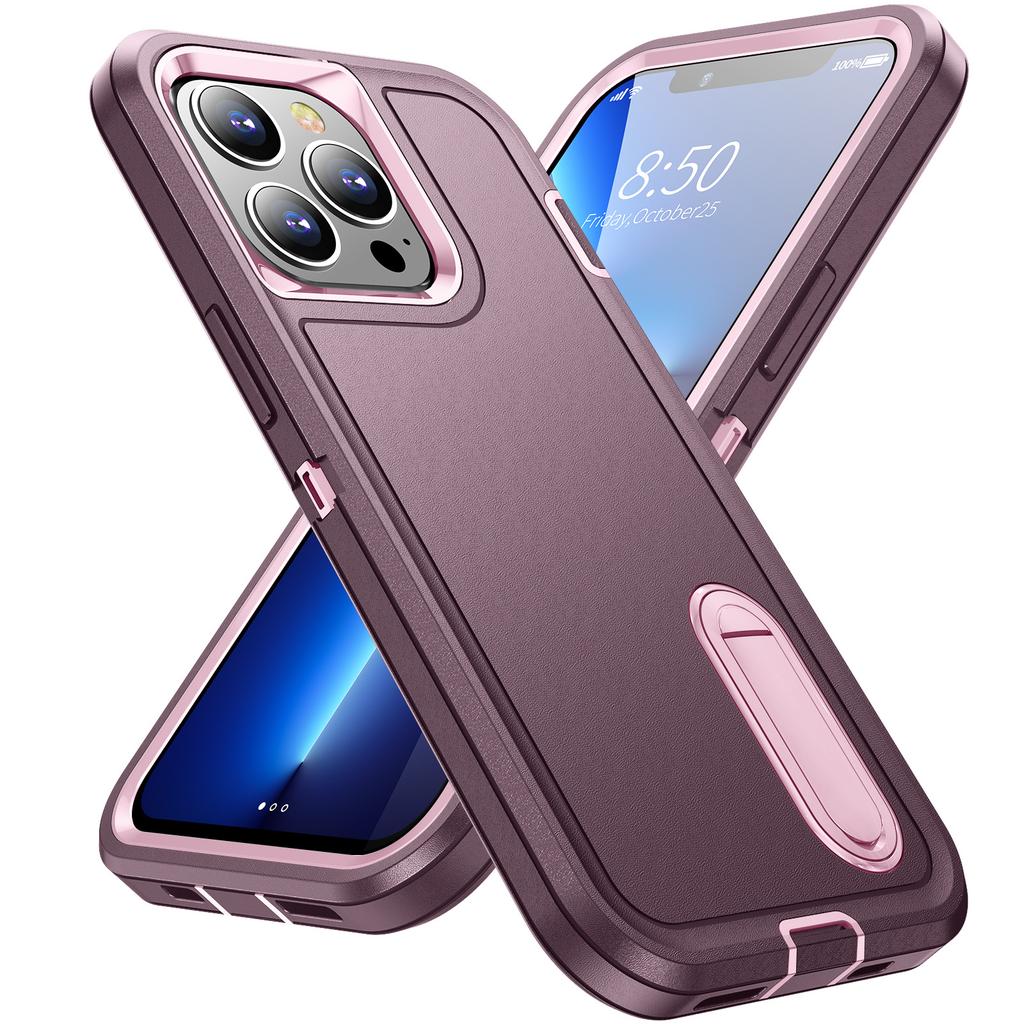3IN1 Hybrid Military Anti-Shock Strong Phone Case For iPhone 17 Air 16 11 12 13 14 15 Pro Max 15 Plus PC Hard Holder Phone Cover
