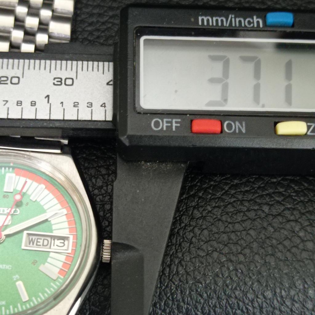 GENUINE VINTAGE SEIKO 5 AUTOMATIC 6309A JAPAN MENS GREEN DIAL WATCH A708397-1