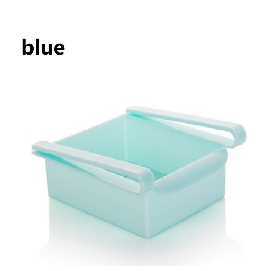 2Pcs Durable ABS Storage Rack Sliding Kitchen Refrigerator Fridge Shelf Holder Storage Box Home Supplies