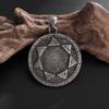 Sieben Engel Magischer Kreis Salomons Siegel Amulett Halskette Anhänger Herren Punk Retro Glücksbringer Schmuck
