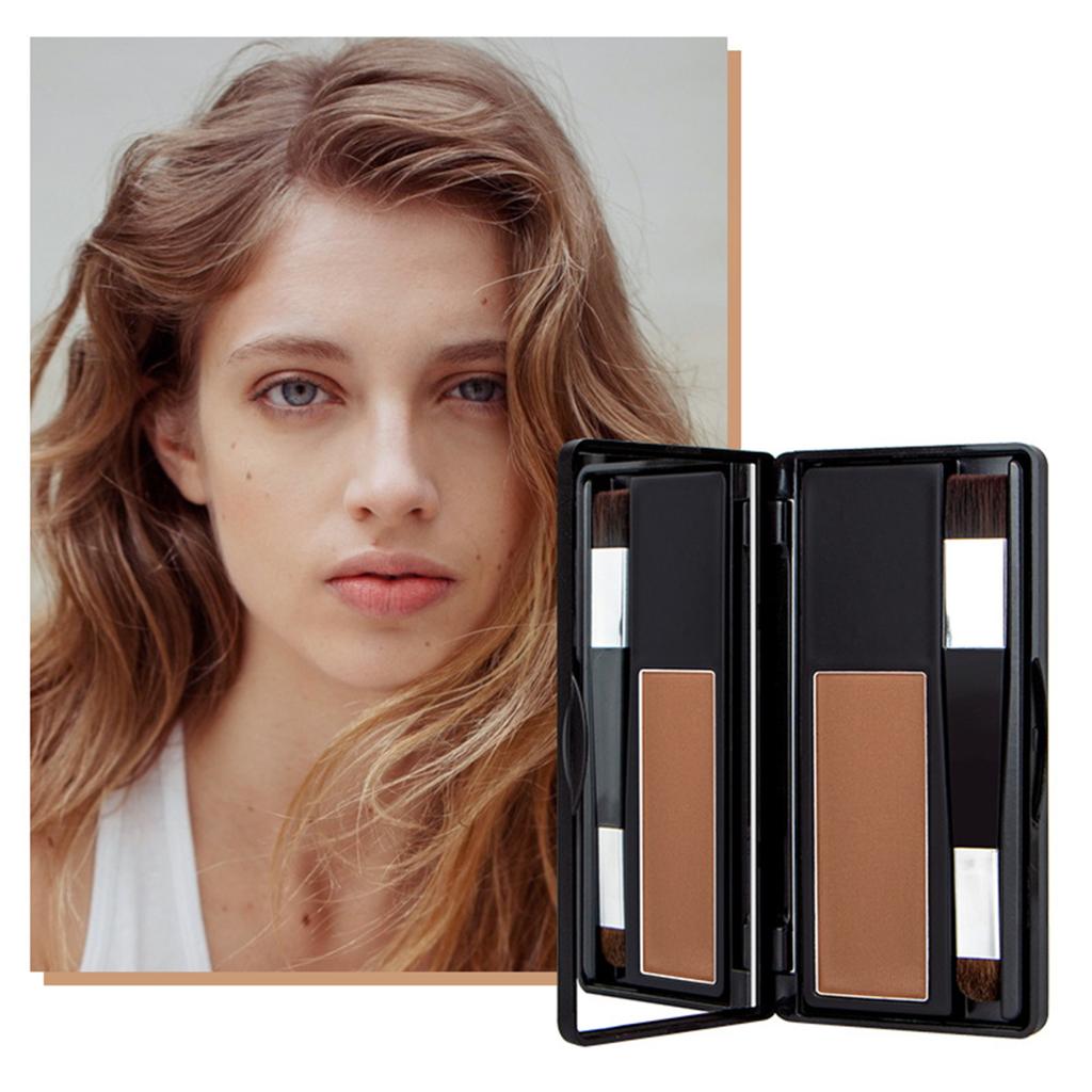8G Hairline Cream with Mirror Brush Waterproof Sweat-proof Root Touch Up Hair Powder Men Women Instantly Thin Hair Eyebrow Beard Line