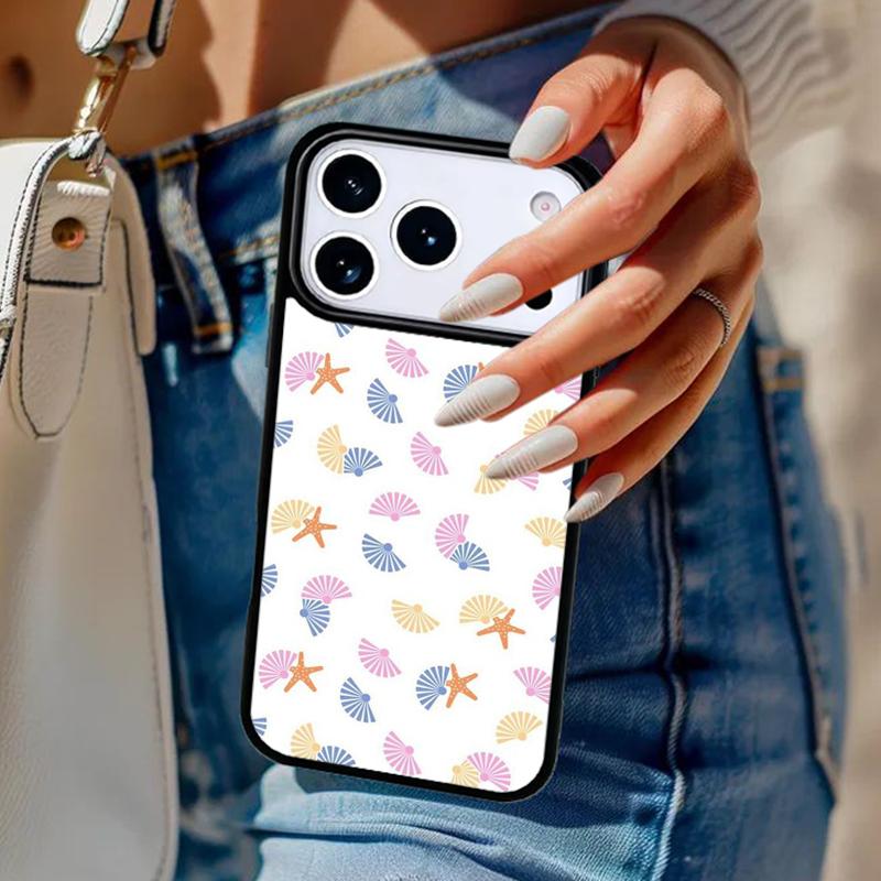 Seabed Shell Pattern Phone Case For iPhone 17 Air 14 15 13 12 Max Cover For Apple 16e 11 Pro Max Plus Coque