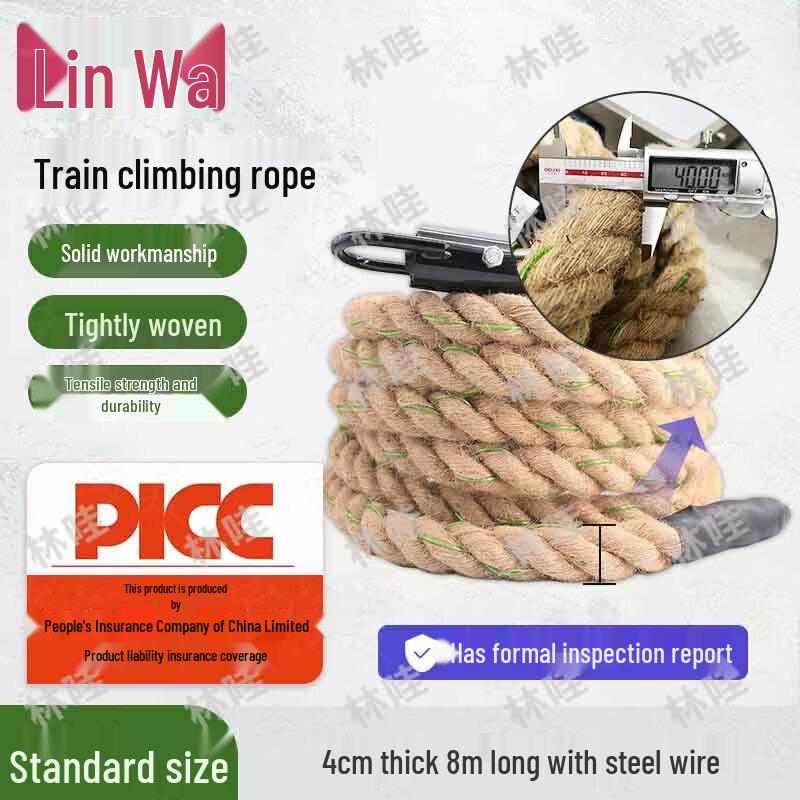 Linwa Heavy-Duty Hemp Climbing and Fitness Rope