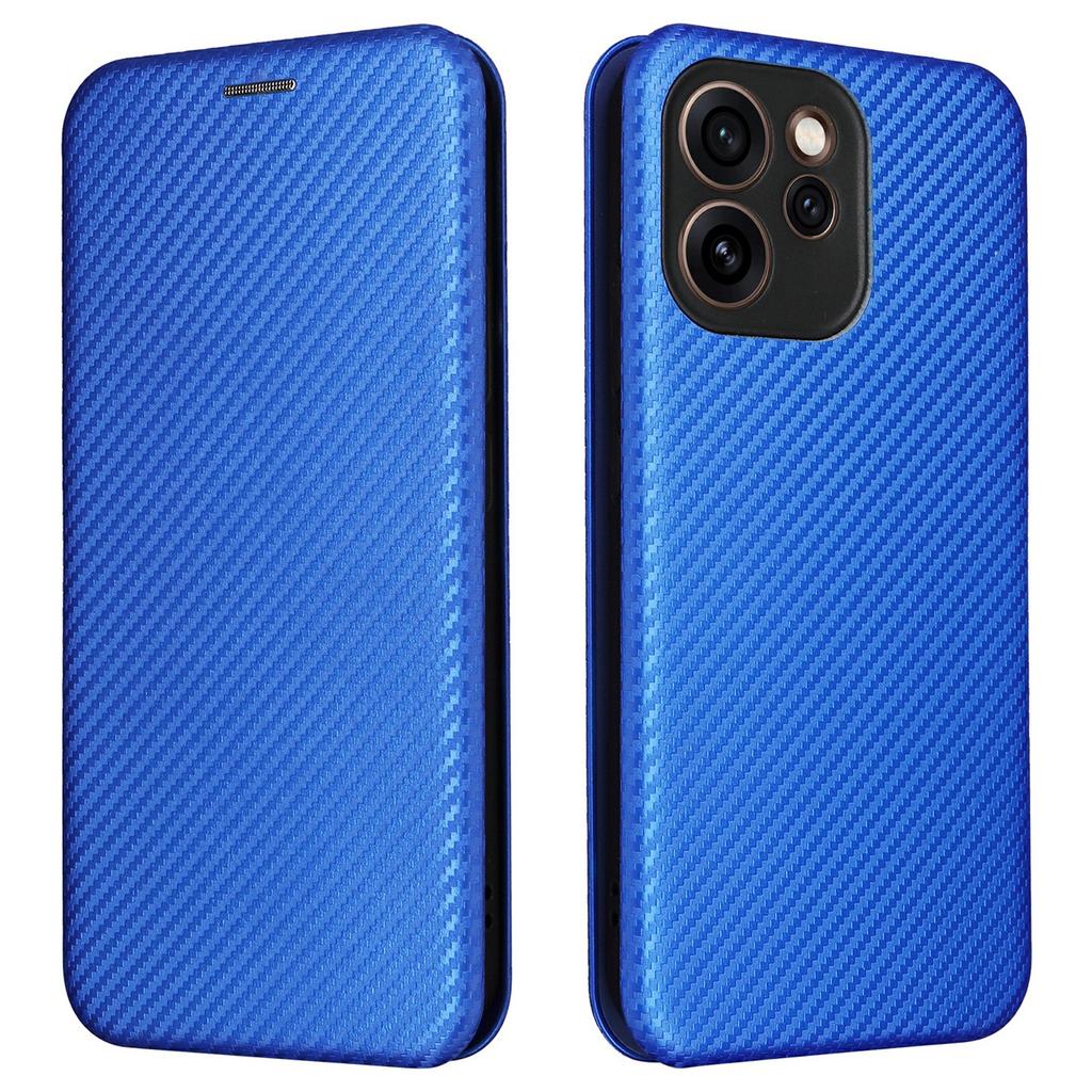 For Oppo Reno15 F 5G Case Carbon Fiber Texture Drop-Proof PU Leather Phone Cover