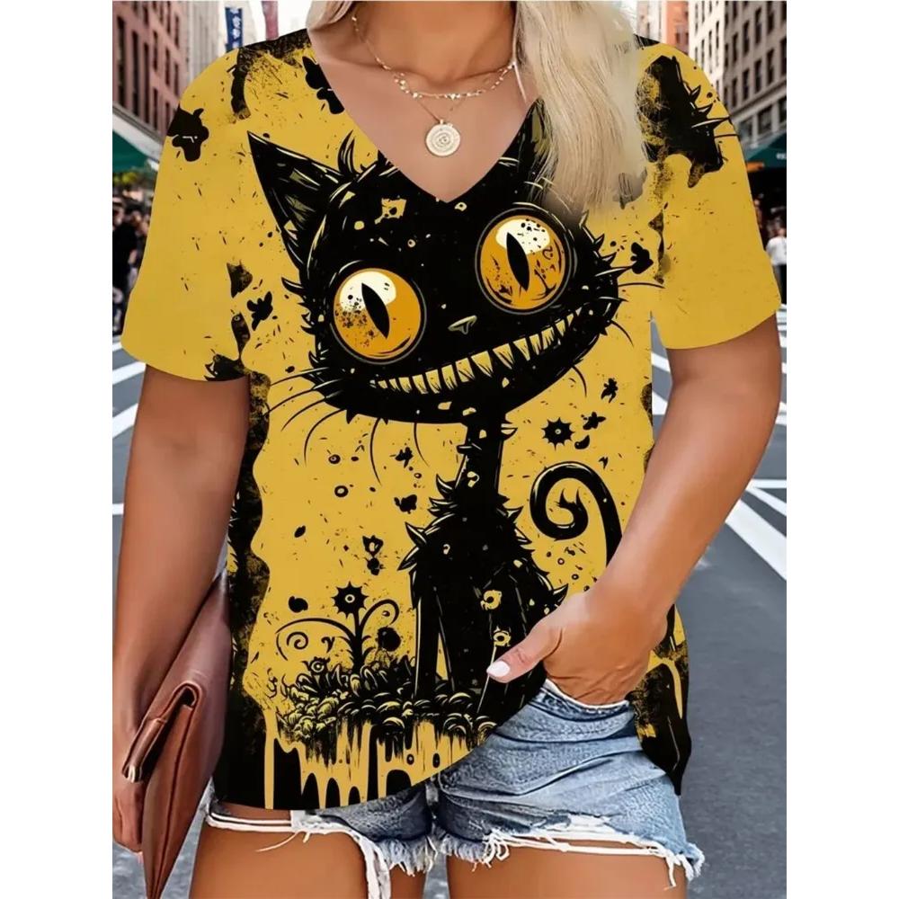 Daily Simple Versatile Women s V-neck Casual Top Comfortable Short Sleeves T-Shirts Women’s S
