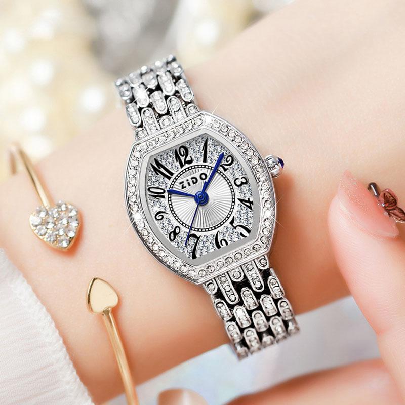 L95 Women's Watch Light luxury Retro Barrel Shaped Digital Diamond inlaid Waterproof Ladies Fashion Quartz Clock Watches