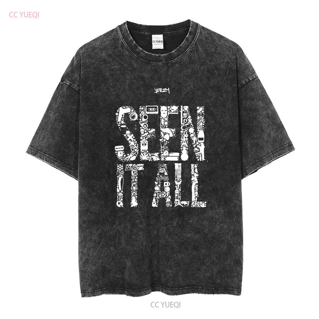 Mens Jeezy Seen It All T shirt Small Black long or short sleeves vintage Washed Versatile Slightly Stretched fashion Soft