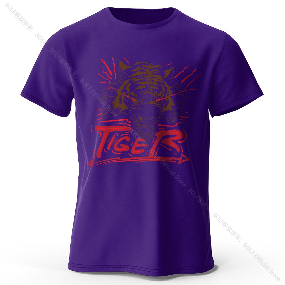 Cultural Tiger Motif Printed 100% Cotton T-Shirt, Soft & Comfortable Round Neck Short Sleeve Tee for Men & Women
