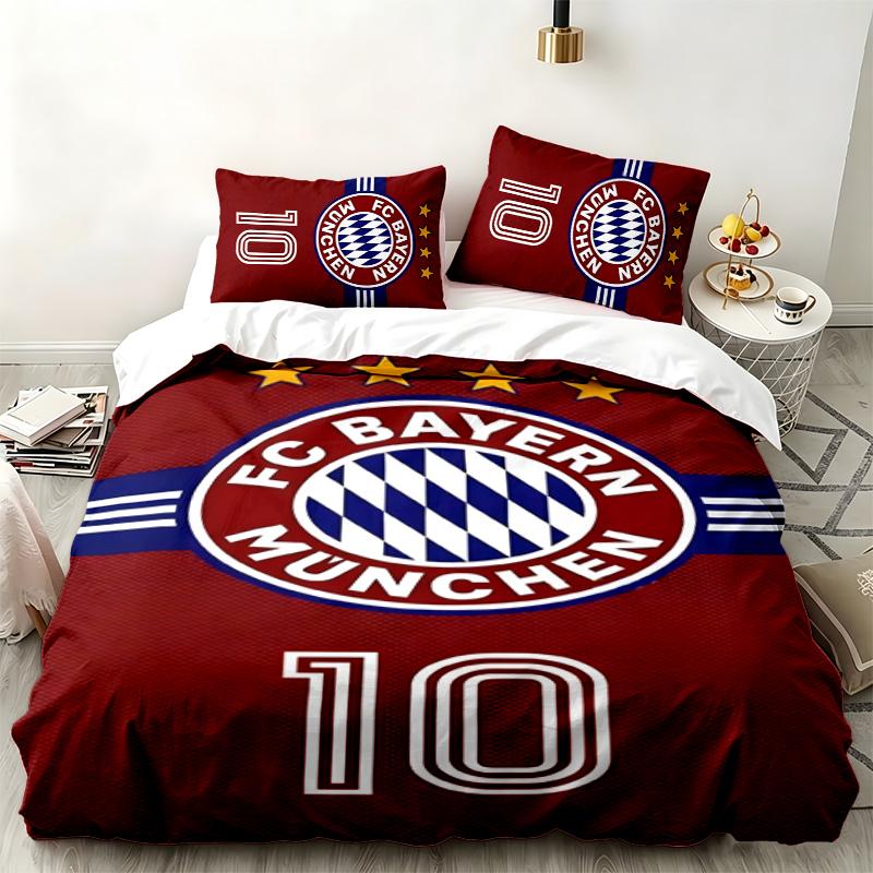 Bayern 3pc set Perfect for bedroom use Comfortable bedding set includes a duvet cover and two pillowcases Ideal birthday or Christmas gift