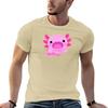 Happy axolotl - blue T-Shirt customized t shirts custom t shirts heavyweight t shirts for