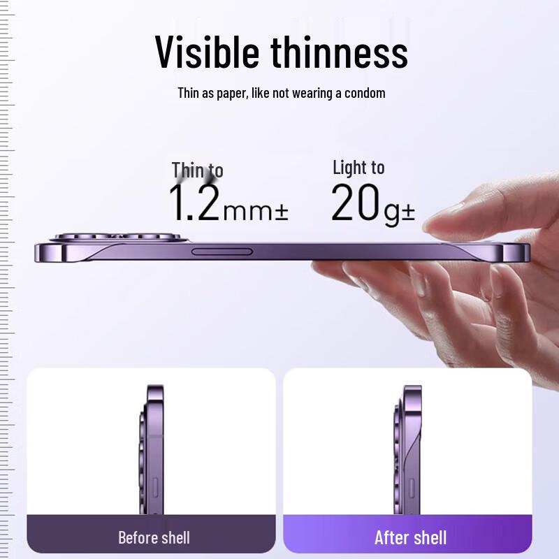 Electroplated Borderless Transparent Heat-Dissipating Phone Case for iPhone