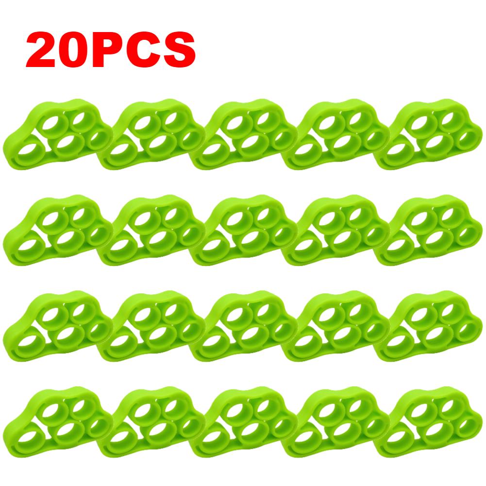 10-40PCS Silicone Finger Gripper 5 Fingers Strengthener Trainer Elastic Wrist Stretcher Finger Expander For Fitness Training New