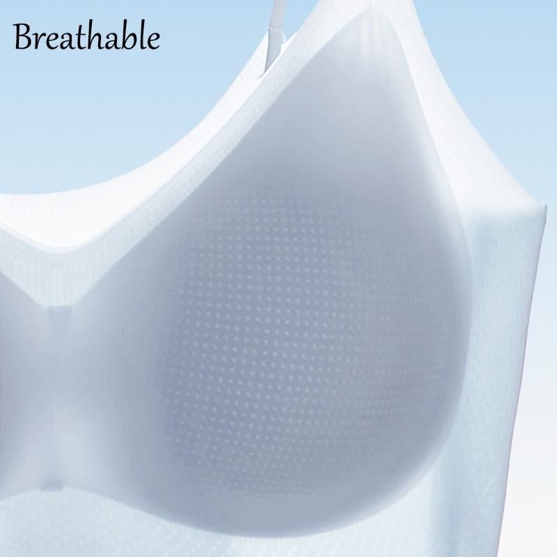 FINETOO Biustonosz bezszwowy damski M-XXXXL Plus Size Ramiączka Ultra Cienkie Lodowe Jedwabiste Oddychające Bielizna