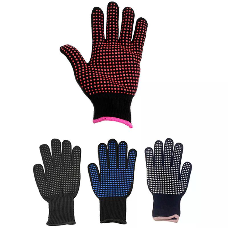 New Double-sided Hair Straightener Perm Curling Hairdressing Heat Resistant Finger Glove Hair Salon Styling Gloves