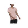 Adidas Round Neck Logo Print Short Sleeve T-Shirt Women Tops Pink HC0576