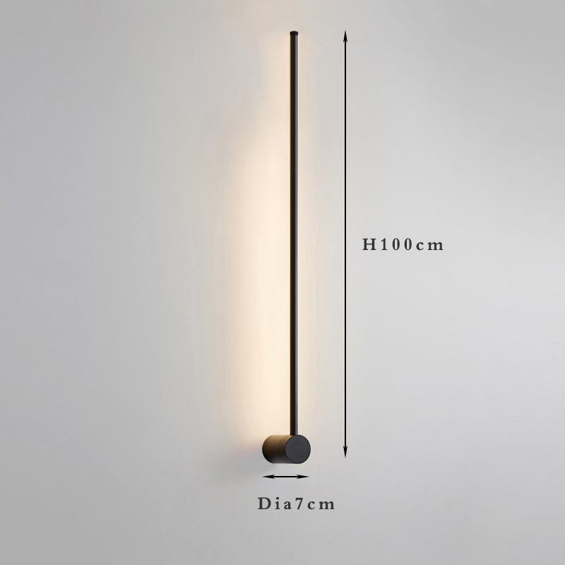 Fumi  Contemporary Long Strip Wall Lamp,  Led  Minimalist Indoor Wall Light For Indoor Living Room Bedroom,dining Room,bathroom