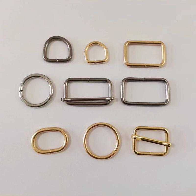 Metal D-Ring Hyuna Bag Buckle - Half-Round & Square Handbag Hardware Accessories