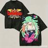 Morrigan Aensland Washed T-shirt Anime Lover Harajuku New Model Oversized Vintage Loose Streetwear Unisex Hot Product Tee Soft