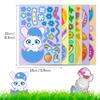 6PCS/Pack Easter Day Cartoon Rabbit Egg Stickers Bunny Make A Face Children's DO IT YOURSELF Puzzle Decals Fun Play Learning