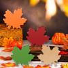 Set aus 4 Holz-Ahornblatt-Dekorationen Thanksgiving Herbst Tischdekoration Rustikale Herbst-Saisonale Wohnaccessoires