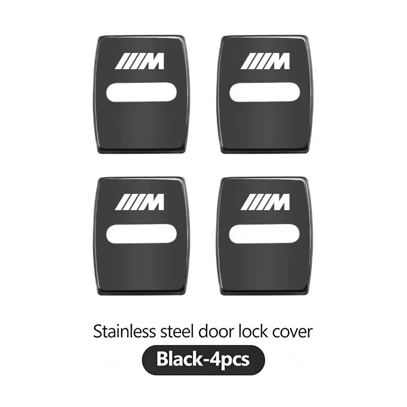 FA54Pcs Zinc Alloy  Car Door Lock Buckle Protection Cover Anti-Collision Shock Absorbing Cushion Stickers For BMW G80 G06 G07 G42 G