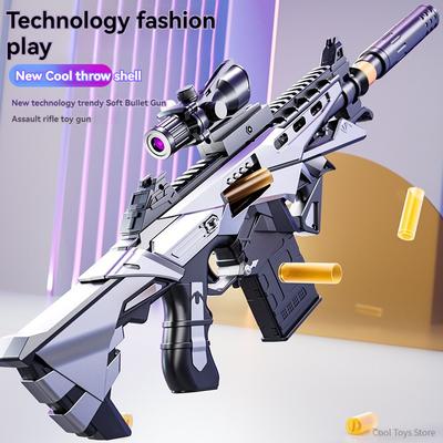 Încărcare manuală glonț moale Pistole de jucărie pentru aruncare Arme Airsoft Model militar pentru adulți Băieți Jocuri cu împușcături Pistole Jucării Pușcă