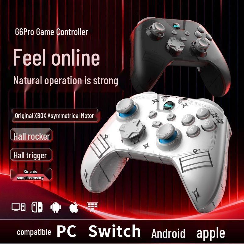 G6 Pro Esports Three-Mode Bluetooth Game Controller for PC, Switch, iOS, Mobile, Tablet, and NS Simulator.