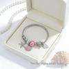 Stainless Steel Adjustable Starfish & Heart Charm Bracelet with Light Luxury Turtle & Clover Design.