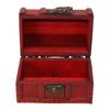 Vintage Wooden Storage Box Flip Open Type Jewelry Hold Case Desktop Decor for Earring Coins Small